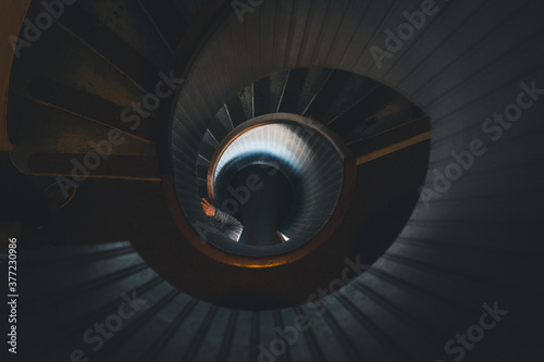 spiral staircase in a lighthouse