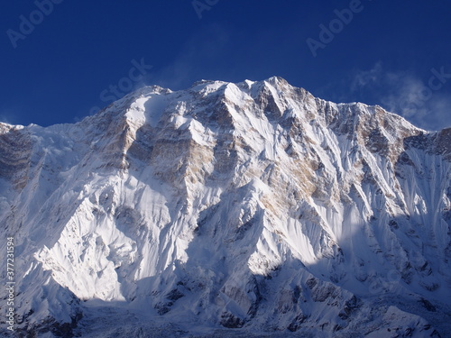 Spectacular views of the beautiful snow-capped Himalayas, ABC (Annapurna Base Camp) Trek, Annapurna, Nepal