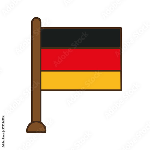 german flag line and fill style icon vector design