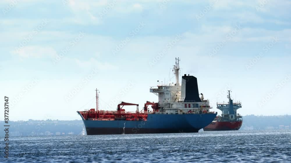 Thessaloniki, Greece - 15 May, 2019: Marine cargo ship in sea,Transportation International of logistic Business Thessaloniki, Greece - 15 May, 2019: Marine cargo ship in sea,Transportation International of logistic Business