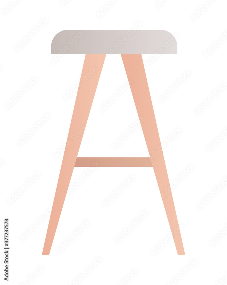 Isolated white chair vector design Isolated white chair vector design