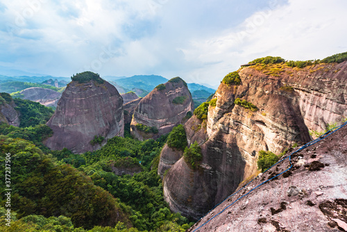 The light landscape of Jesus in the sky in Guilin Bajiao Village photo