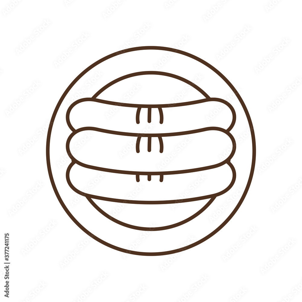 sausages line style icon vector design sausages line style icon vector design
