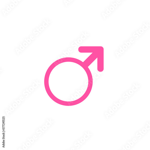 Male sex line icon. linear style sign for mobile concept and web design. Male gender sign outline vector icon. Symbol, logo illustration. Vector graphics EPS Vector