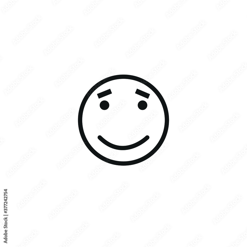 Fototapeta premium Face expression emoji isolated on white background EPS Vector
