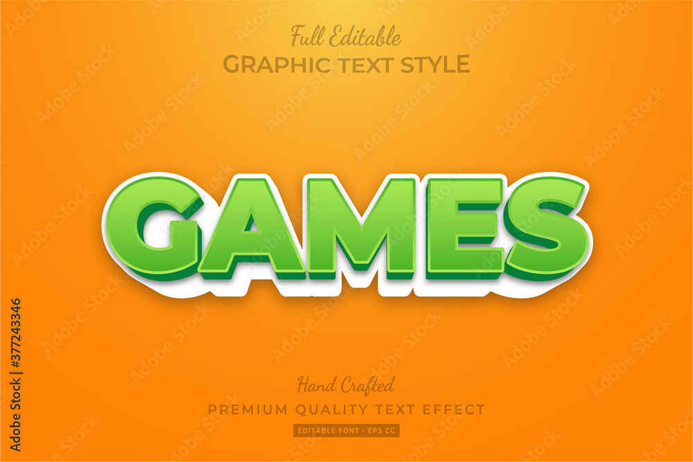 Games Cartoon Editable 3D Text Style Effect Premium Games Cartoon Editable 3D Text Style Effect Premium