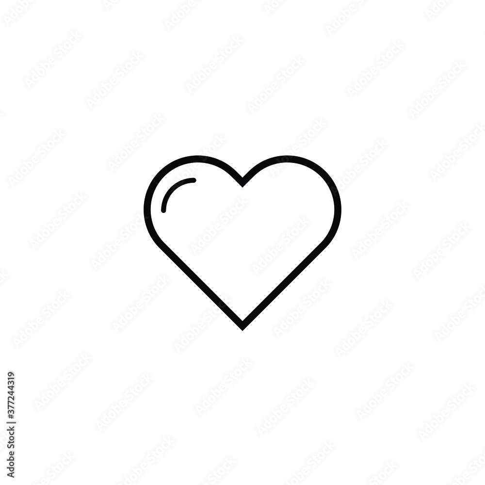 Heart shape isolated on white background EPS Vector