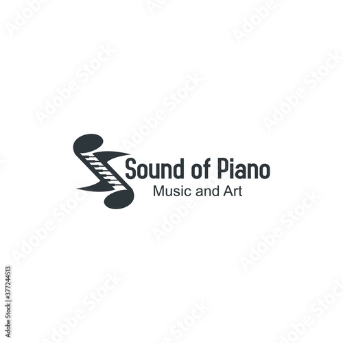 Sound of piano logo design inspiration