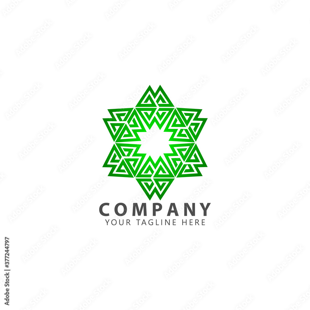 Modern colorful abstract vector logo or triangle element design