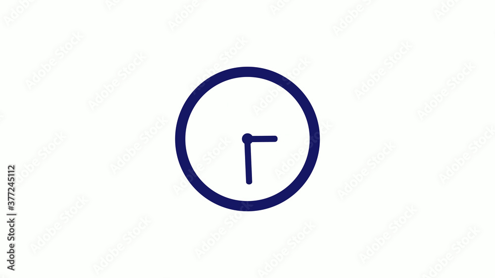 Amazing blue dark 12 hours counting down clock icon on white background,clock icon Amazing blue dark 12 hours counting down clock icon on white background,clock icon