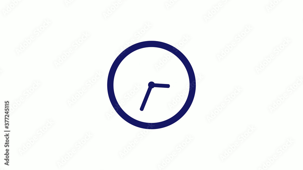Amazing blue dark 12 hours counting down clock icon on white background,clock icon Amazing blue dark 12 hours counting down clock icon on white background,clock icon