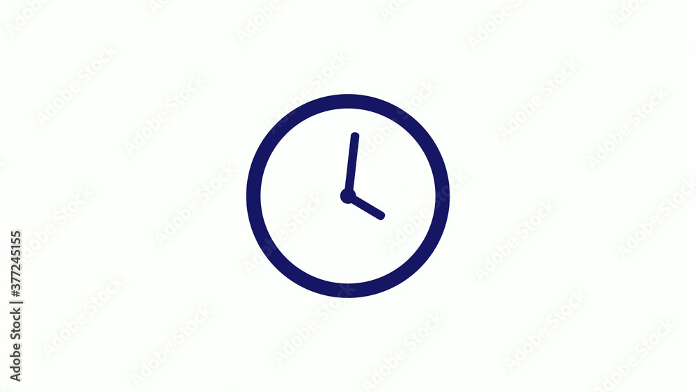 Amazing blue dark 12 hours counting down clock icon on white background,clock icon Amazing blue dark 12 hours counting down clock icon on white background,clock icon