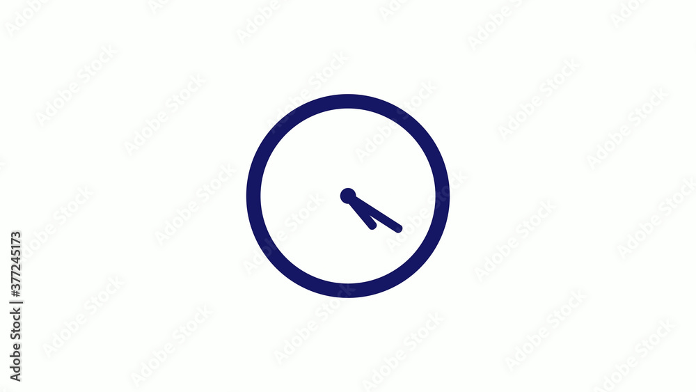 Amazing blue dark 12 hours counting down clock icon on white background,clock icon Amazing blue dark 12 hours counting down clock icon on white background,clock icon