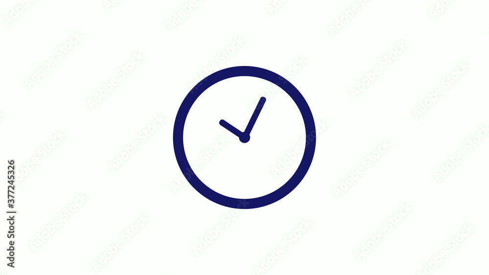 Amazing blue dark 12 hours counting down clock icon on white background,clock icon Amazing blue dark 12 hours counting down clock icon on white background,clock icon