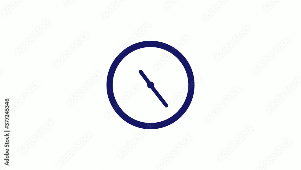 Amazing blue dark 12 hours counting down clock icon on white background,clock icon Amazing blue dark 12 hours counting down clock icon on white background,clock icon