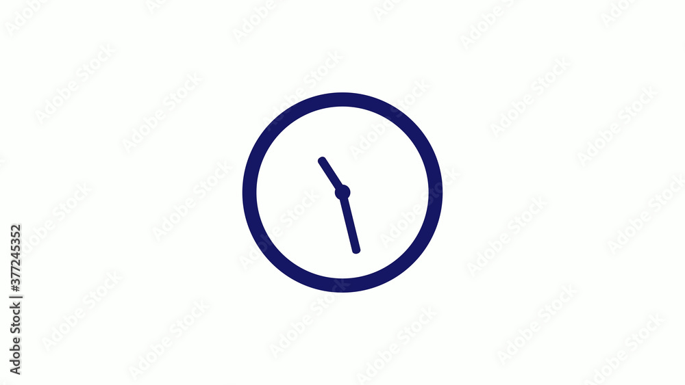 Amazing blue dark 12 hours counting down clock icon on white background,clock icon Amazing blue dark 12 hours counting down clock icon on white background,clock icon