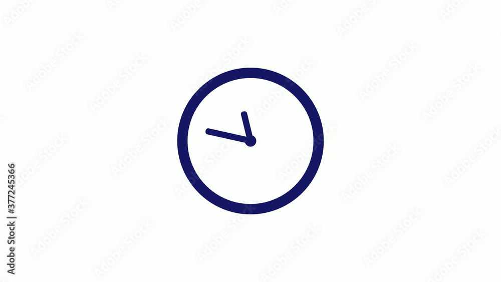 Amazing blue dark 12 hours counting down clock icon on white background,clock icon Amazing blue dark 12 hours counting down clock icon on white background,clock icon