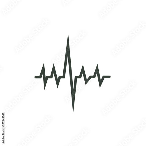 Heart beat monitor pulse line art icon for medical apps and websites isolated on white background EPS Vector