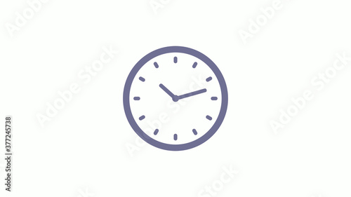 Amazing circle blue gray counting down clock icon on white background,clock icon