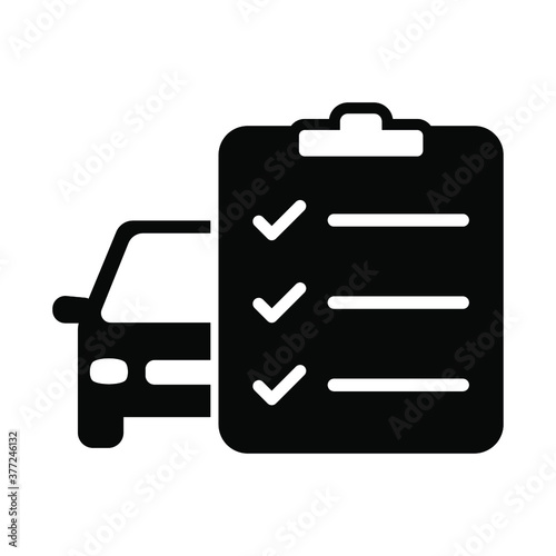 Vector car maintenance list icon, vector illustration for web and mobile applications