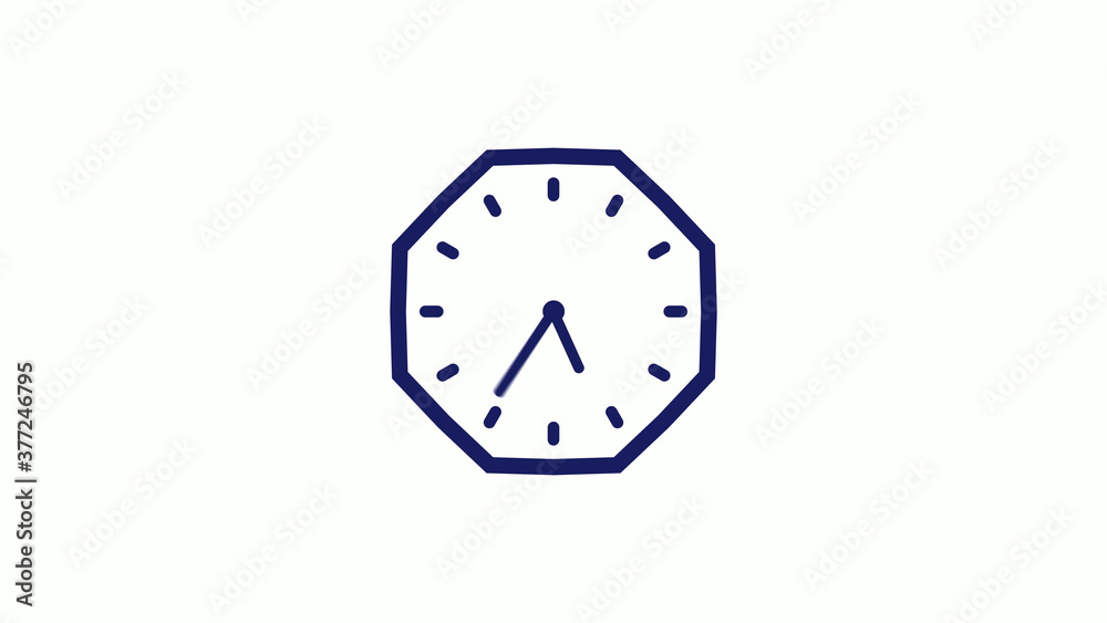 Blue dark counting down 12 hours clock icon on white background,clock icon Blue dark counting down 12 hours clock icon on white background,clock icon