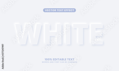 Editable Stylish White Text Effect. Simple, modern, and elegant. Easy to edit. Vector illustration.	
