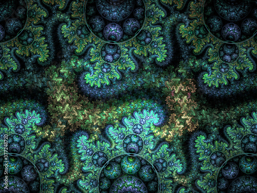Abstract fractal spiral background  computer-generated illustration.