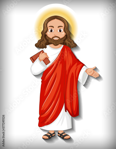 Isolated jesus cartoon character