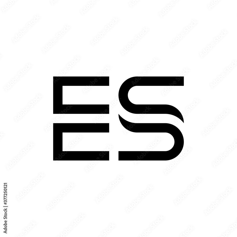 Letter ES logo template