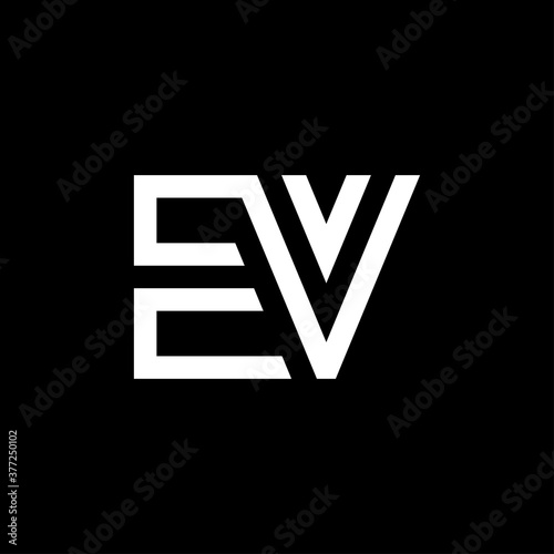 Letter EV logo template