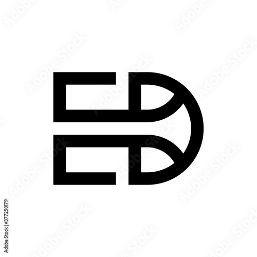 Letter ED initial logo template