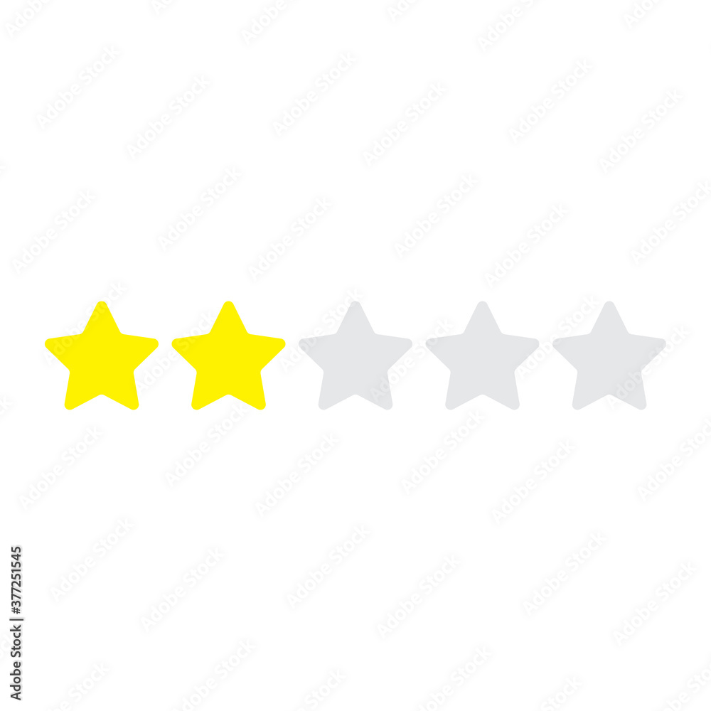 two stars review icon