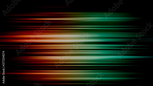 Abstract background blurred red orange green black colorful light with the gradient texture lines effect motion design pattern graphic 