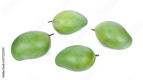 Raw mango (kaew mango) on a white background