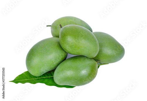 Wallpaper Mural Raw mango (kaew mango) on a white background Torontodigital.ca