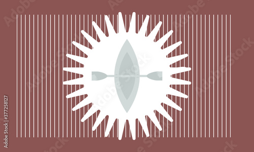 canoe icon vector symbol