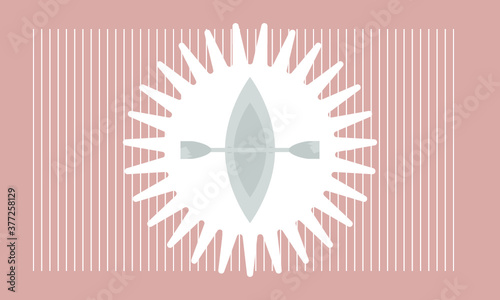 canoe icon vector symbol