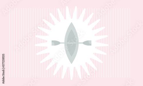 canoe icon vector symbol