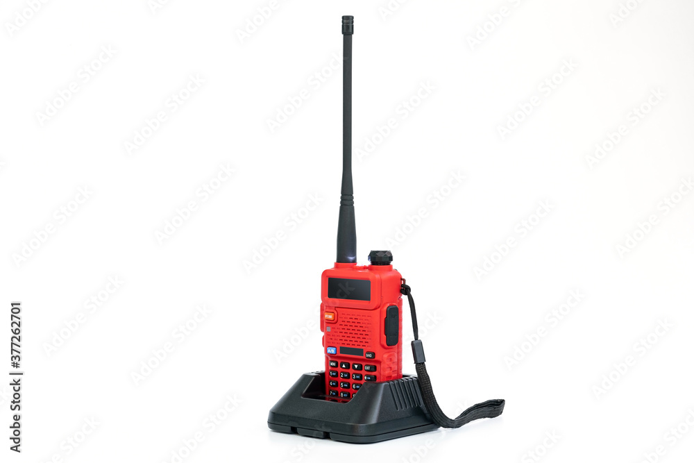 Radio communication for general use in various industries such as Security, construction and remote communications isolated on white background. Radio communication for general use in various industries such as Security, construction and remote communications isolated on white background.