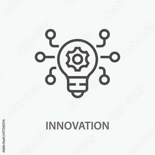 Innovation line icon on white background.