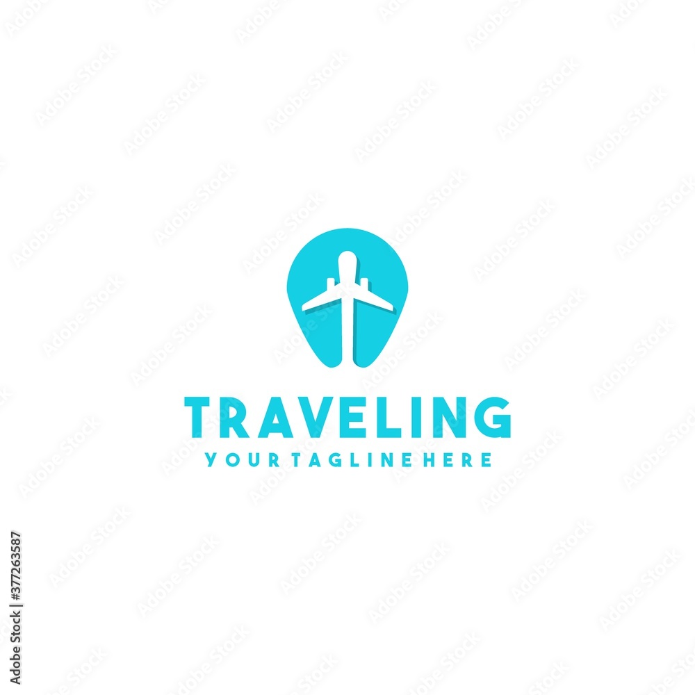 Creative plane maps logo design Creative plane maps logo design