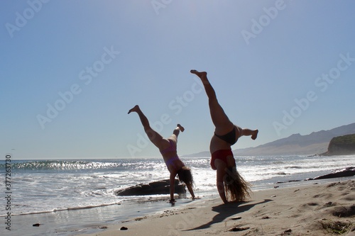 Cartwheeling girls 