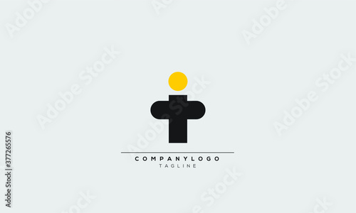 TI Abstract initial monogram letter alphabet logo design