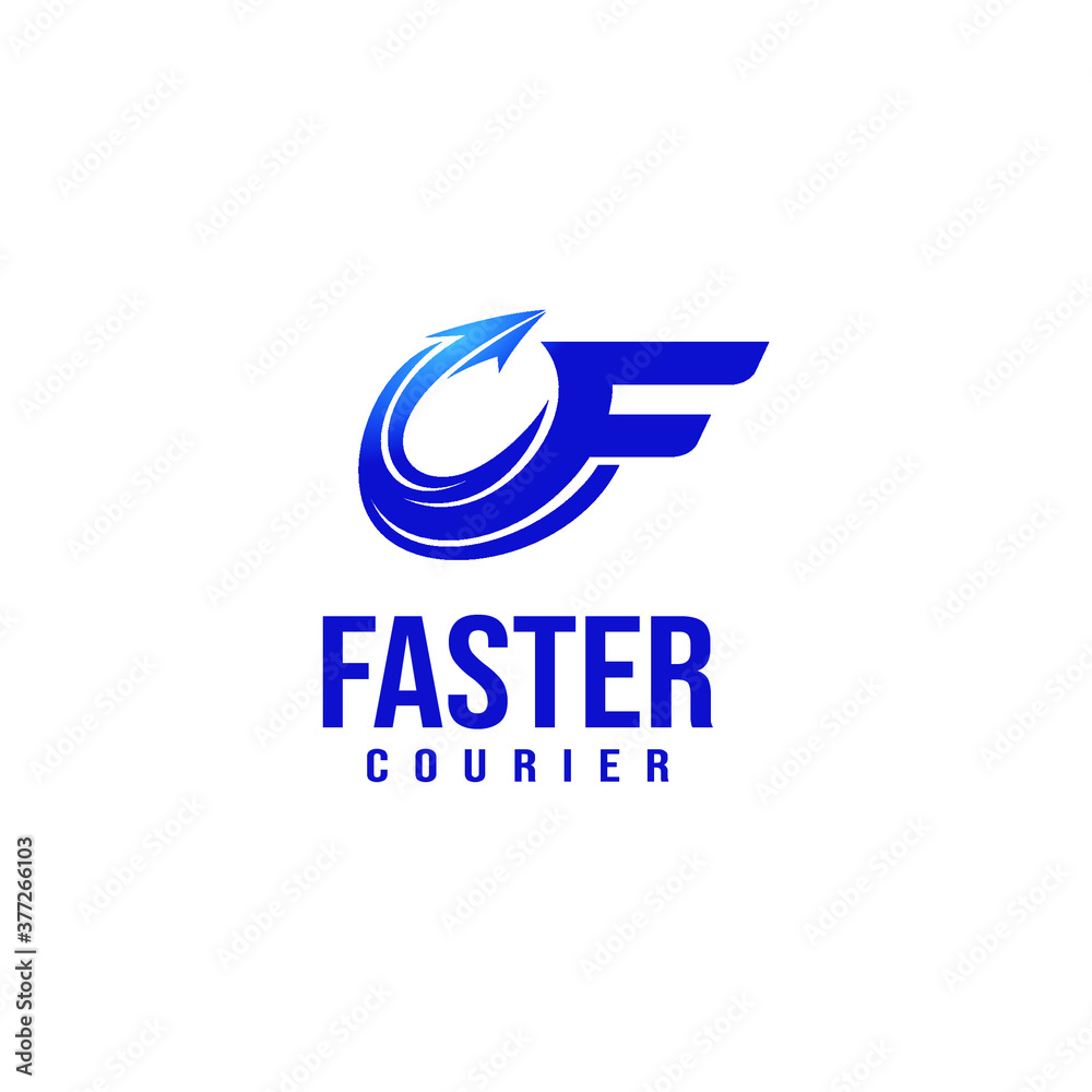 letter f faster logo design template letter f faster logo design template
