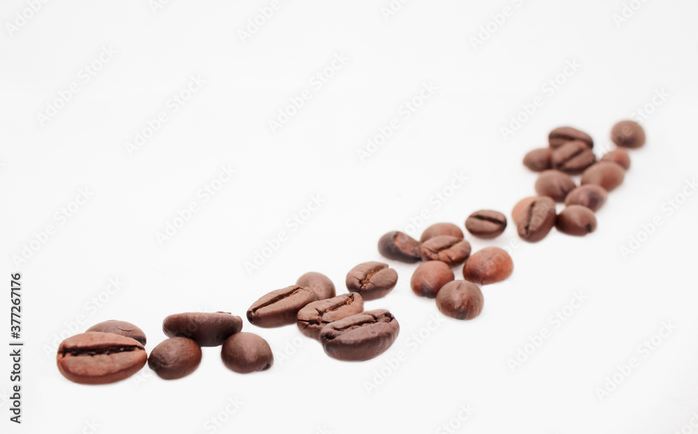 Natural organic roasted coffee beans