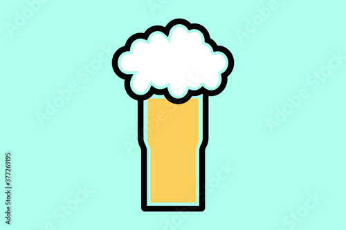 A beer in mug icon. Simple design element, good for any project.