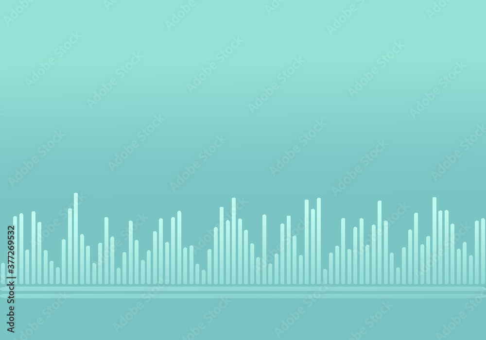 Vector sound wave. Colorful dynamic visual effect. Vector illustration.