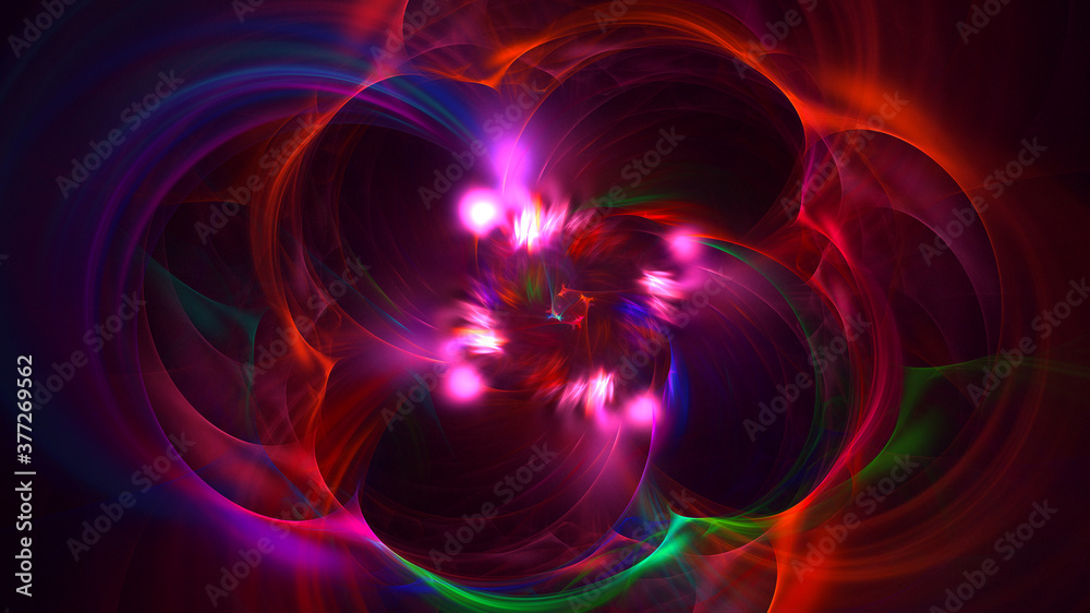 3D rendering abstract multicolor fractal light background 3D rendering abstract multicolor fractal light background