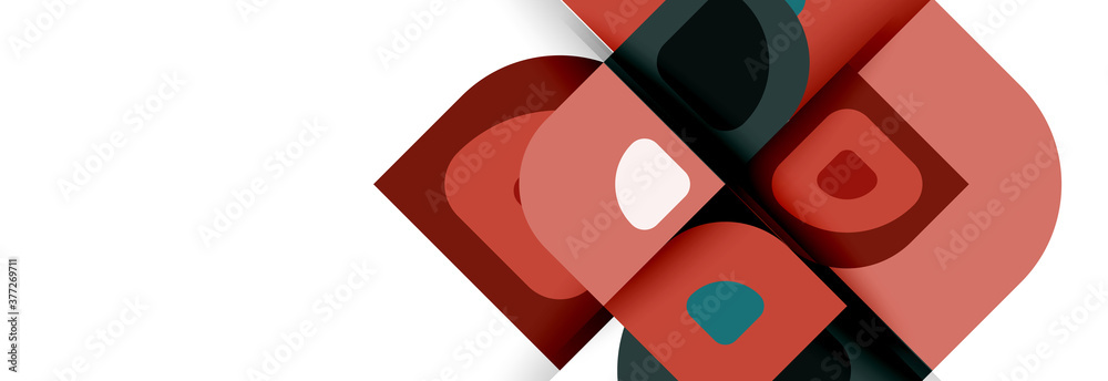 Set of vector modern geometric abstract backgrounds with repeating abstract round shapes patterns and shadow effects Set of vector modern geometric abstract backgrounds with repeating abstract round shapes patterns and shadow effects