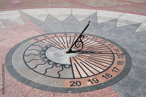 Conceptual sundial in the park
 photo